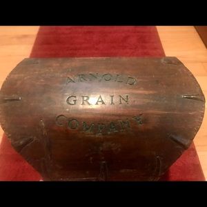 Rare Vintage Arnold Wooden Grain Bucket